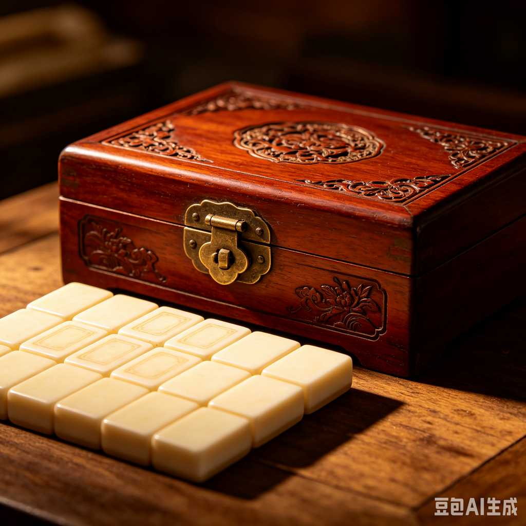printed logo mahjong set