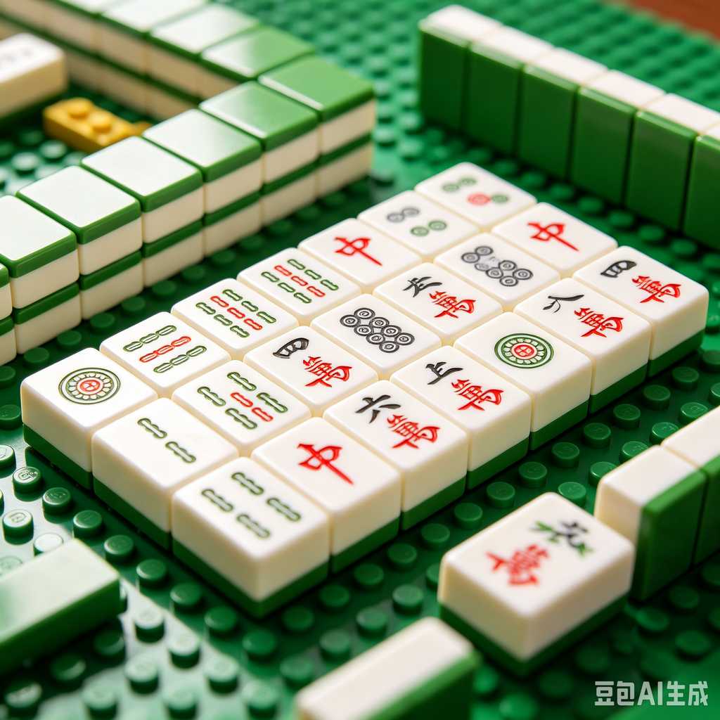 wooden mahjong set
